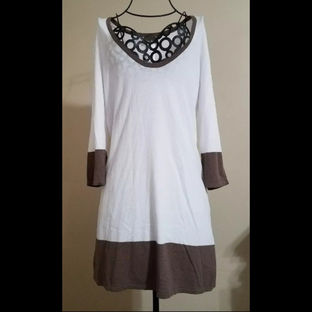 Tommy Bahama 3/4 Sleeves Tunic Top Semi Sheer